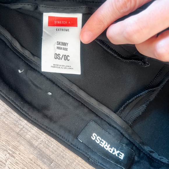 Express - Stretch Skinny High Rise Dress Pant/Slack - Size 0 Short - Picture 3 of 4